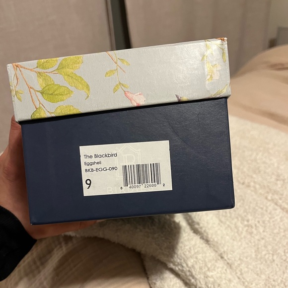 Birdies Blackbird Eggshell Womens 9 Navy Knit Point Toe Slip On Flats Shoes - Picture 5 of 5